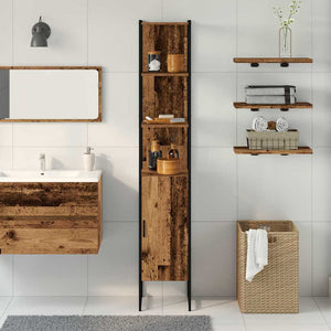 Badezimmerschrank Altholz 33x33x185,5cm