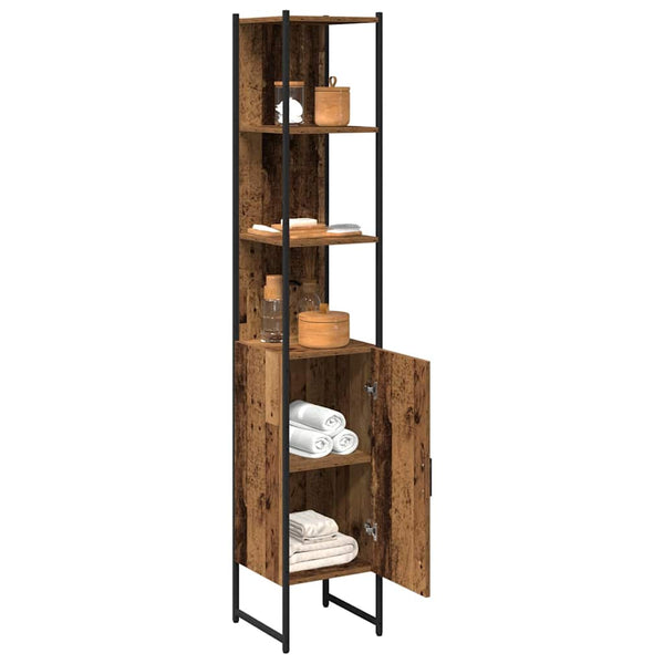 Badezimmerschrank Altholz 33x33x185,5cm