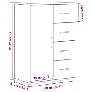 Sideboard Artisan Eiche 60x31x84cm