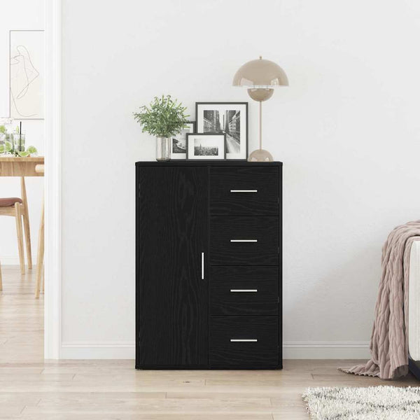 Sideboard Schwarz Eichenoptik 60 cm