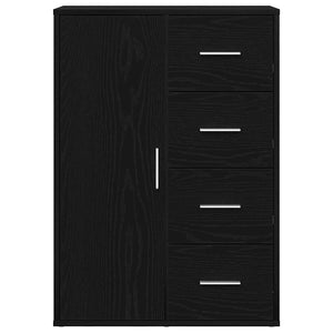 Sideboard Schwarz Eichenoptik 60 cm