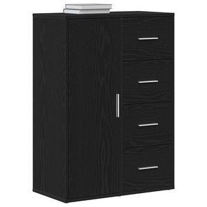 Sideboard Schwarz Eichenoptik 60 cm