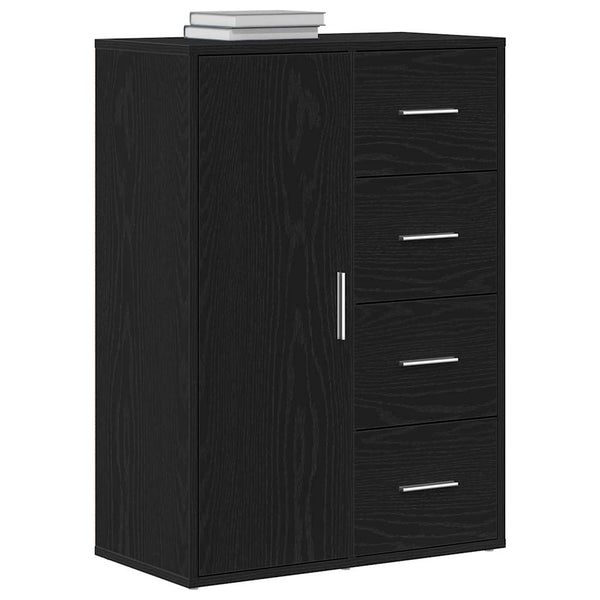 Sideboard Schwarz Eichenoptik 60 cm