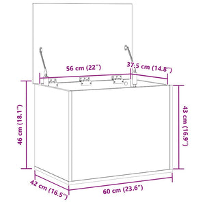 Aufbewahrungsbox Altholz 60x42x46cm