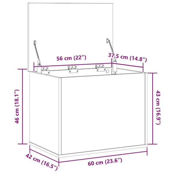 Aufbewahrungsbox Artisan Eiche 60x42x46cm