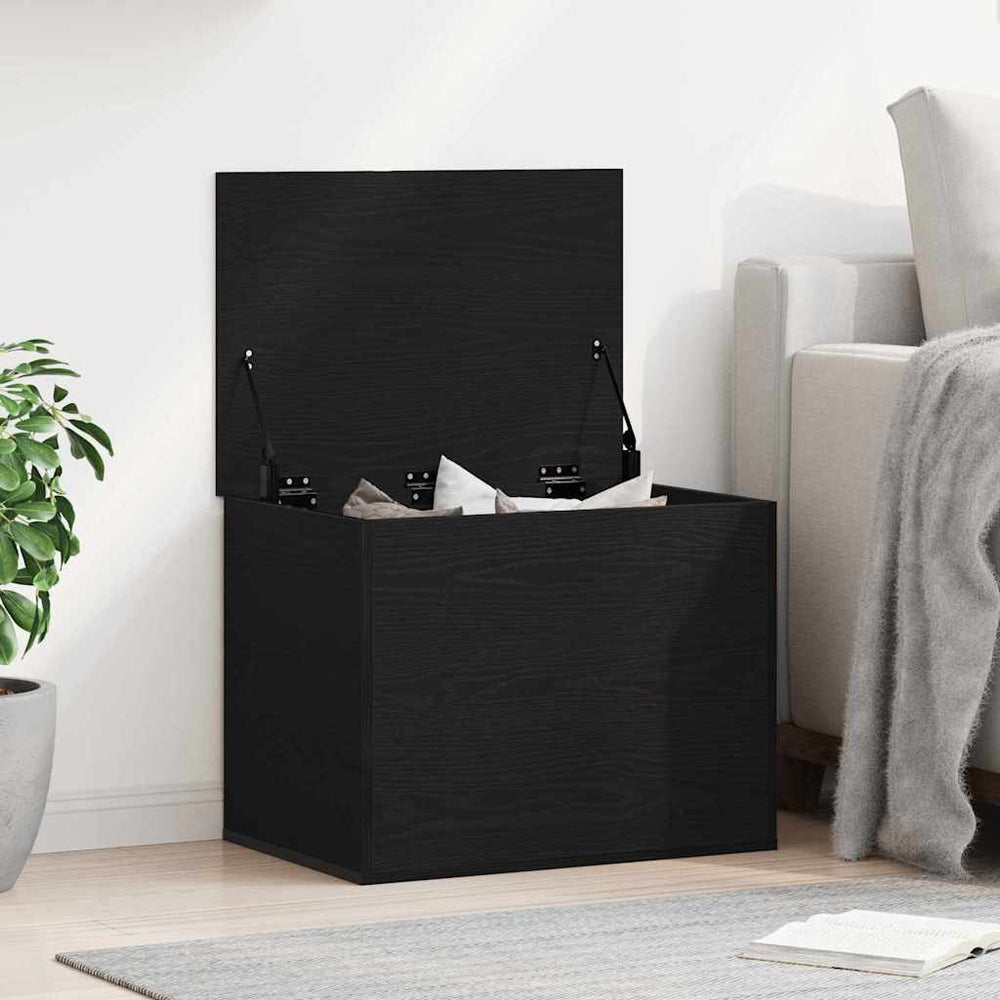 Aufbewahrungsbox Schwarz Eichen-Optik