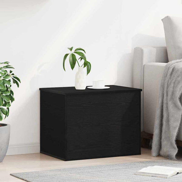 Aufbewahrungsbox Schwarz Eichen-Optik