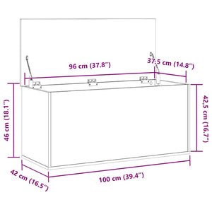 Aufbewahrungsbox Altholz 100 cm