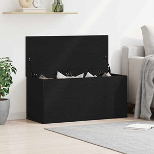 Aufbewahrungsbox Schwarz Eichen-Optik 100 cm