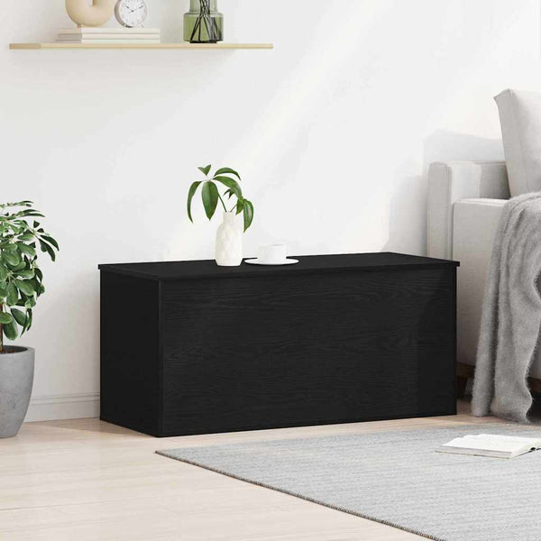 Aufbewahrungsbox Schwarz Eichen-Optik 100 cm