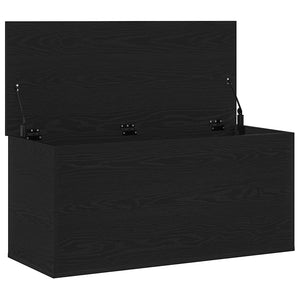 Aufbewahrungsbox Schwarz Eichen-Optik 100 cm
