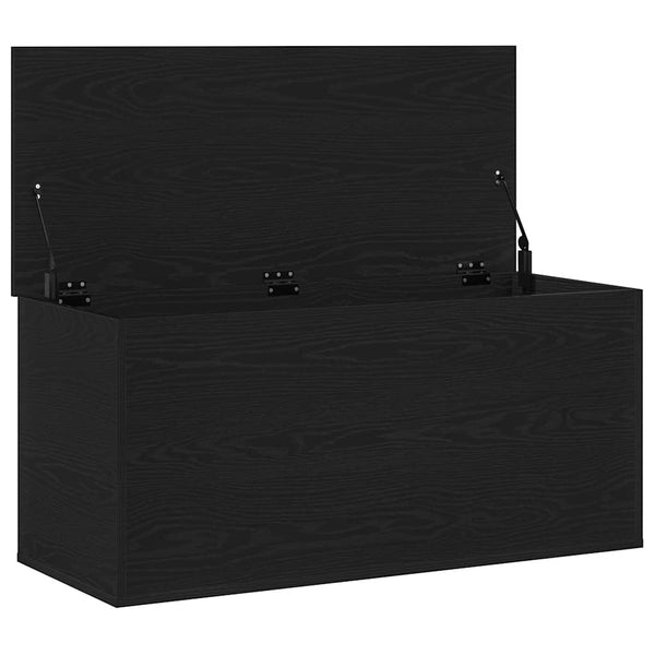 Aufbewahrungsbox Schwarz Eichen-Optik 100 cm