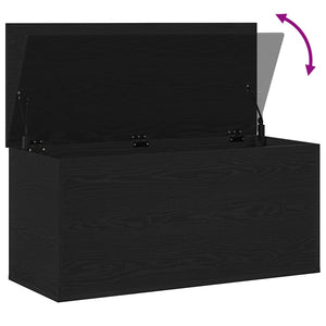Aufbewahrungsbox Schwarz Eichen-Optik 100 cm