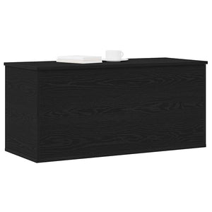 Aufbewahrungsbox Schwarz Eichen-Optik 100 cm