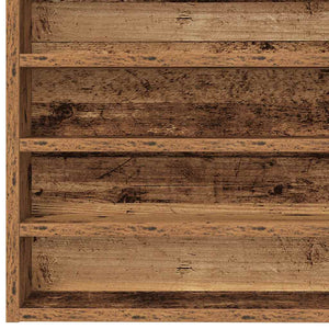 Wandvitrine mit Regal Altholz