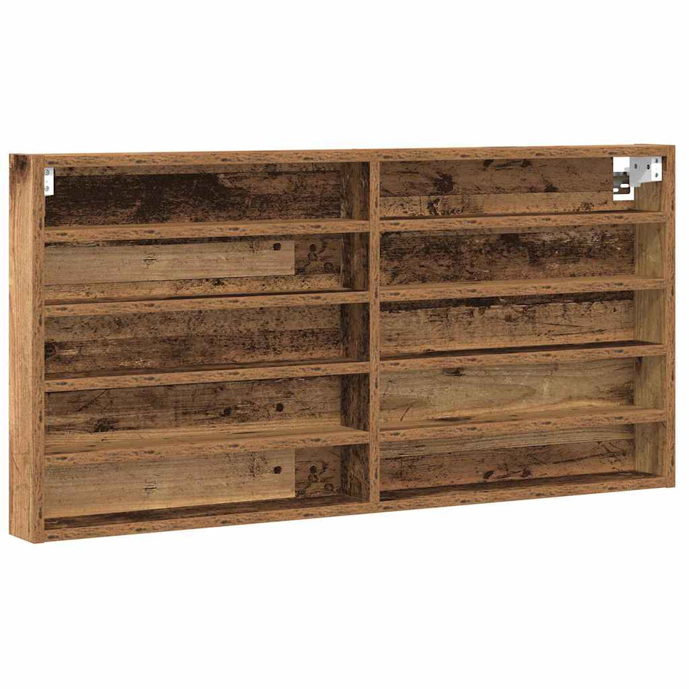 Wandvitrine mit Regal Altholz