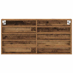 Wandvitrine mit Regal Altholz