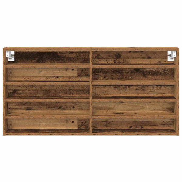 Wandvitrine mit Regal Altholz