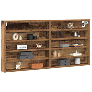 Wandvitrine mit Regal Altholz