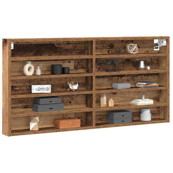Wandvitrine mit Regal Altholz