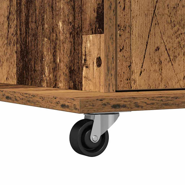 Podium mit Schubladen Altholz 55x55x107cm