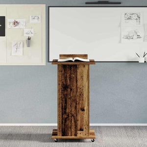 Podium mit Schubladen Altholz 55x55x107cm