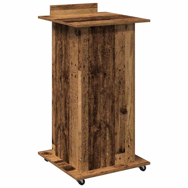 Podium mit Schubladen Altholz 55x55x107cm