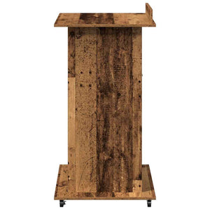 Podium mit Schubladen Altholz 55x55x107cm