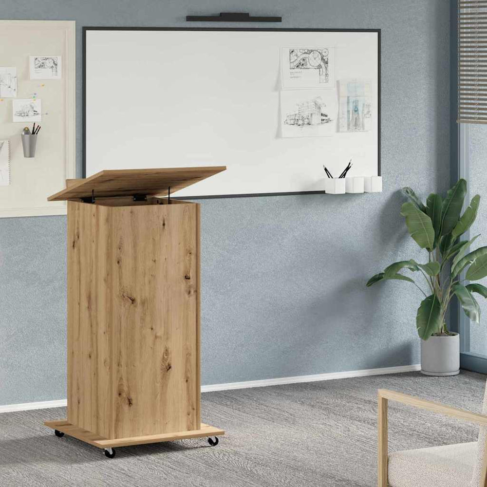 Podium mit Regal Artisan-Eiche 55x55x107cm