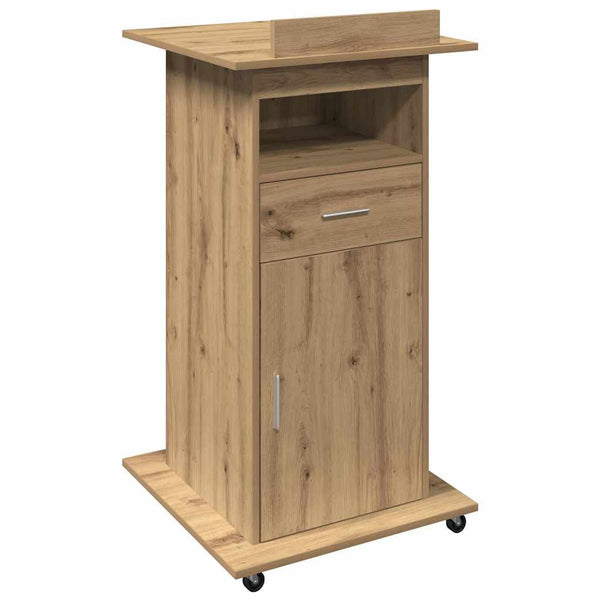 Podium mit Regal Artisan-Eiche 55x55x107cm