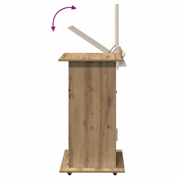 Podium mit Regal Artisan-Eiche 55x55x107cm