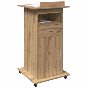 Podium mit Regal Artisan-Eiche 55x55x107cm