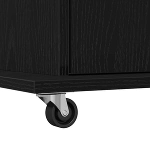 Schwarzes Podest Eichenoptik 55x55x107 cm