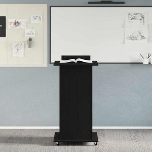 Schwarzes Podest Eichenoptik 55x55x107 cm