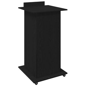 Schwarzes Podest Eichenoptik 55x55x107 cm