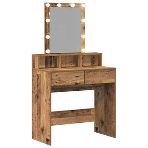 Schminktisch mit Regal Altholz