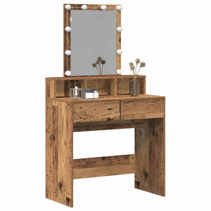 Schminktisch mit Regal Altholz