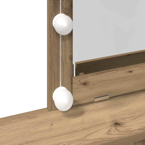 Schminktisch Artisan-Eiche mit LED-Spiegel
