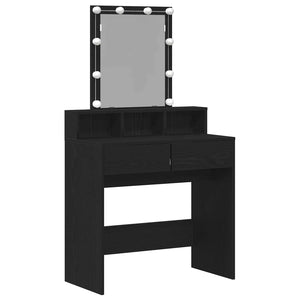 Schminktisch mit Regal Schwarz Eiche