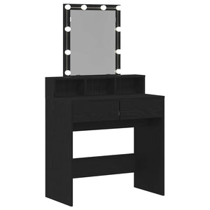 Schminktisch mit Regal Schwarz Eiche