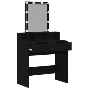 Schminktisch mit Regal Schwarz Eiche