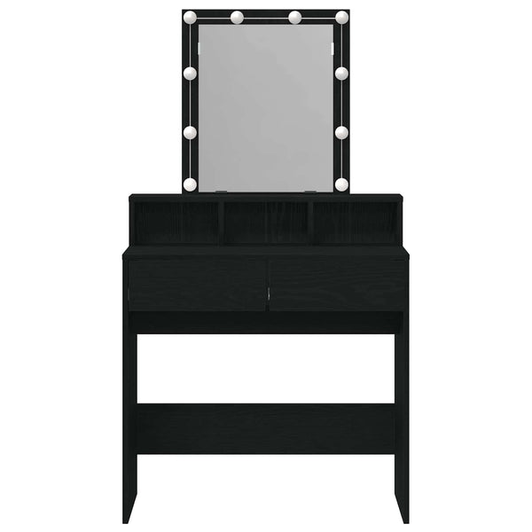 Schminktisch mit Regal Schwarz Eiche