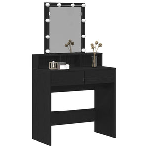Schminktisch mit Regal Schwarz Eiche