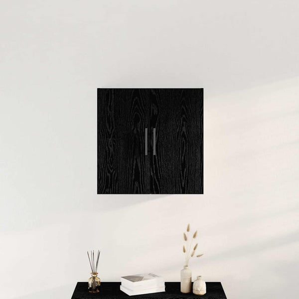 Wandschrank Schwarz Eichen-Optik 60 cm