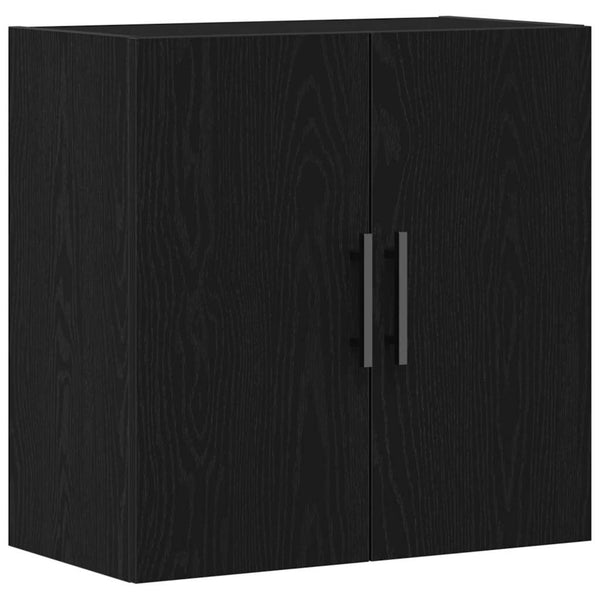 Wandschrank Schwarz Eichen-Optik 60 cm