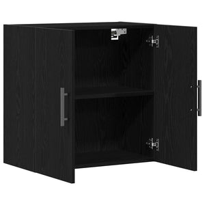 Wandschrank Schwarz Eichen-Optik 60 cm
