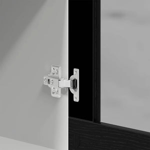 Hängeglasschrank Schwarz Eichen-Optik 60cm