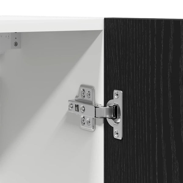 Hängeschrank Schwarz Eichen-Optik 50x31x60 cm