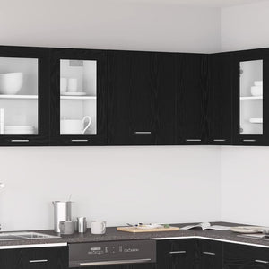 Hängeschrank Schwarz Eichen-Optik 50x31x60 cm