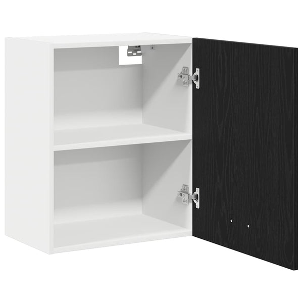 Hängeschrank Schwarz Eichen-Optik 50x31x60 cm